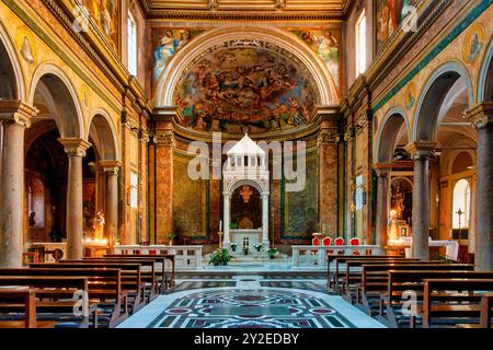 Das Innere der Kirche Santa Agata dei Goti, Rom, Italien Stockfoto