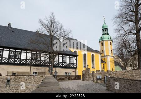 Wolkenstein, Landkreis Erzgebirgskreis, Sachsen, Deutschland Stockfoto