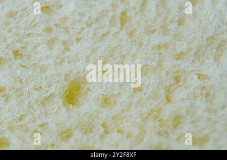 Blick von oben auf Makrofotografie von Brot. Lebensmittelkonzept. Stockfoto