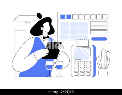 POS-Software isolierte Cartoon-Vektor-Illustrationen. Stock Vektor