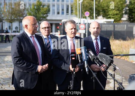 Berlin, Deutschland. 10. September 2024, Asylgipfel, Innenministerium Berlin, Asylgipfel mit Vertretern der CDU (Thorsten frei) und SPD am 10. September 2023 im Bundesministerium des Innern und des Heimatlandes, Berlin, DE, Credit: Felix Wolf/Alamy Live News Stockfoto