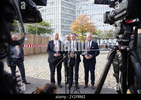 Berlin, Deutschland. 10. September 2024, Asylgipfel, Innenministerium Berlin, Asylgipfel mit Vertretern der CDU (Thorsten frei) und SPD am 10. September 2023 im Bundesministerium des Innern und des Heimatlandes, Berlin, DE, Credit: Felix Wolf/Alamy Live News Stockfoto