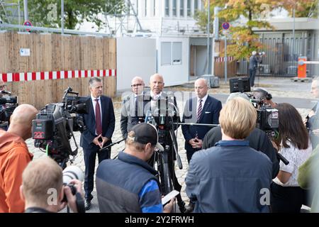 Berlin, Deutschland. 10. September 2024, Asylgipfel, Innenministerium Berlin, Asylgipfel mit Vertretern der CDU (Thorsten frei) und SPD am 10. September 2023 im Bundesministerium des Innern und des Heimatlandes, Berlin, DE, Credit: Felix Wolf/Alamy Live News Stockfoto