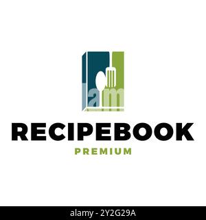 Rezeptbuch-Symbol Vektor-Logo-Vorlage Illustrationsdesign Stock Vektor