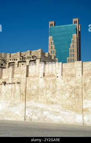 Vereinigte Arabische Emirate. Dubai. Sharjah. Blick vom alten Souk Stockfoto