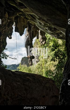 Leang Leang Geopark in Maros, Makassar, Süd-Sulawesi, Indonesien, Asien Stockfoto