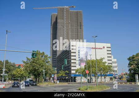 Baustelle Wohnhaus Überlin, Steglitzer Kreisel, Schloßstraße, Steglitz, Berlin, Deutschland Stockfoto