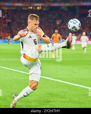 Amsterdam, Niederlande. September 2024. Joshua Kimmich, DFB 6 im Spiel der UEFA Nations League 2024 NIEDERLANDE - DEUTSCHLAND in der Saison 2024/2025 am 10. September 2024 in Amsterdam, NL. Fotograf: ddp Images/STAR-Images Credit: ddp Media GmbH/Alamy Live News Stockfoto