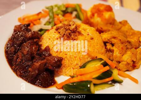 Nasi Goreng des indonesischen Restaurants in den Niederlanden Stockfoto