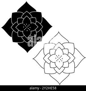 Lotus Symbol Vektor Symbol Design Illustration Stock Vektor