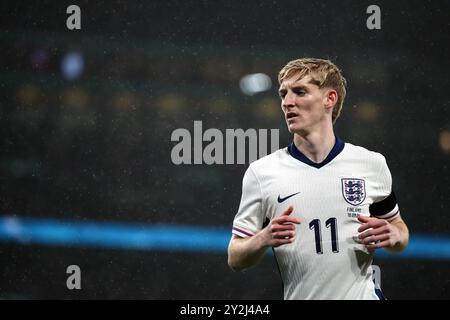 London, Großbritannien. September 2024. Anthony Gordon im Spiel England gegen Finnland Nations League am 10. September 2024 im Wembley Stadium in London, England, Großbritannien Credit: Every Second Media/Alamy Live News Stockfoto