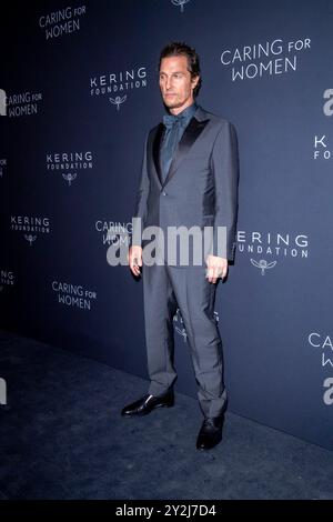 New York, Usa. September 2024. Matthew McConaughey nimmt am 9. September 2024 an Kering's 3. Annual Caring for Women Dinner im Pool in New York, USA, Teil. (Foto von Thenews2/NurPhoto) Credit: NurPhoto SRL/Alamy Live News Stockfoto