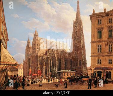 Stephansdom in Wien (Version 1832) - Rudolf von Alt Stockfoto