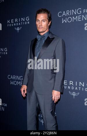 New York, Usa. September 2024. Matthew McConaughey nimmt am 9. September 2024 an Kering's 3. Annual Caring for Women Dinner im Pool in New York, USA, Teil. (Foto von Thenews2/NurPhoto) Credit: NurPhoto SRL/Alamy Live News Stockfoto