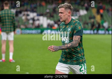 Dublin, Republik Irland. September 2024. Sammie Szmodics von Irland während des Spiels der UEFA Nations League, Liga B, Gruppe B2 zwischen der Republik Irland und Griechenland im Aviva Stadium in Dublin, Republik Irland am 10. September 2024 (Foto: Andrew Surma/ Credit: SIPA USA/Alamy Live News Stockfoto