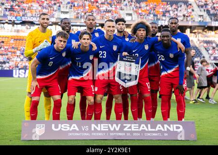 Cincinnati, Ohio, USA, 10. September 2024. Die USMNT spielt Neuseeland in einem internationalen Freundschaftsspiel im TQL Stadium in Cincinnati, Ohio. Quelle: Kindell Buchanan/Alamy Live News Stockfoto