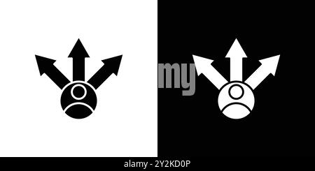 Flexible Icon Linear-Logo-Set-Kollektion in Schwarz-weiß für Web-Anwendungen Stock Vektor