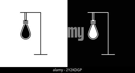 Linear-Logo-Set-Kollektion für Galgen-Icon in Schwarz-weiß für Web Stock Vektor