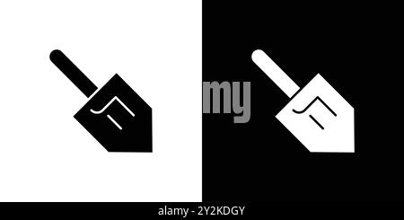 Dreidel Icon Linear-Logo-Set-Kollektion in Schwarz-weiß für Web-Anwendungen Stock Vektor