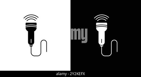 Symbol für Ultraschallgeräte, lineare Logomarkensätze in Schwarzweiß für Web-Anwendungen Stock Vektor