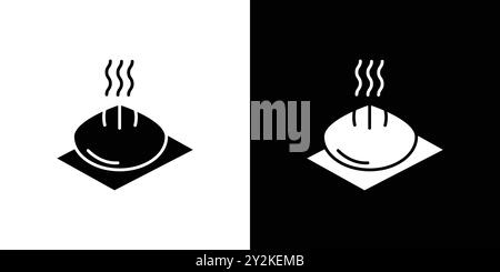 Kollektion mit linearen Logomarken in Schwarz-weiß für Web-Zwecke Stock Vektor