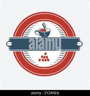 Coffee Lover Logo Design für Coffee Shop Restaurant Stock Vektor