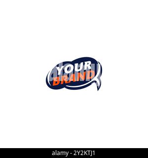 Blasentext Mit Titel Im Logo-Design. Markenname Im Bubble Text-Logo-Design. Stock Vektor