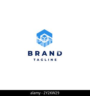 Feld-Symbol im ersten Buchstaben S-Logo. Anfangsbuchstabe S Geometrisches Symbol mit Kästensymbol innen. Stock Vektor