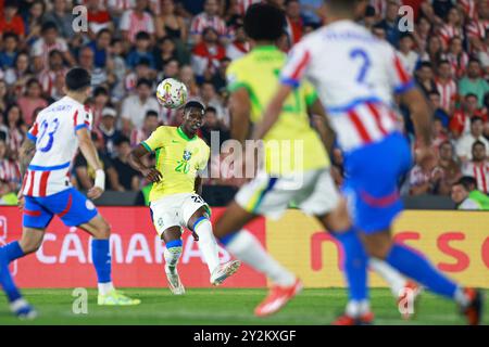Asuncion, Paraguay. September 2024. Luiz Henrique aus Brasilien, während des Spiels zwischen Paraguay und Brasilien für die 8. Runde der FIFA 2026-Qualifikation, am 10. September 2024 im Defensores del Chaco Stadium in Asuncion, Paraguay Foto: Diana Carrillo/DiaEsportivo/Alamy Live News Credit: DiaEsportivo/Alamy Live News Stockfoto