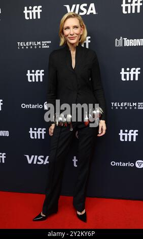 Toronto, Kanada. September 2024. Cate Blanchett kam zur Premiere des „Disclaimer“ während des Toronto International Film Festivals 2024, das am 9. September 2024 im Royal Alexandra Theatre in Toronto stattfand © JPA/AFF-USA.com Credit: AFF/Alamy Live News Stockfoto