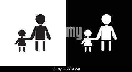 Guardian Icon Black Line Art Vektor in schwarz-weiß Umrisse Set Sammlungsschild Stock Vektor