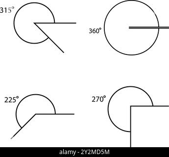 Winkelsymbol für Illustrationen Stock Vektor