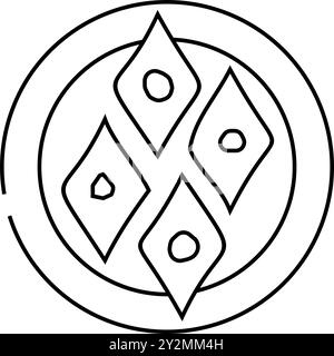 Baklava Gebäck griechische Küche Linie Symbol Vektor Illustration Stock Vektor