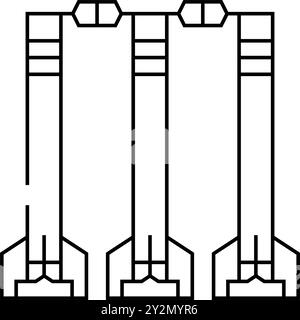 Wicket Croquet Spiel Linie Symbol Vektor Illustration Stock Vektor