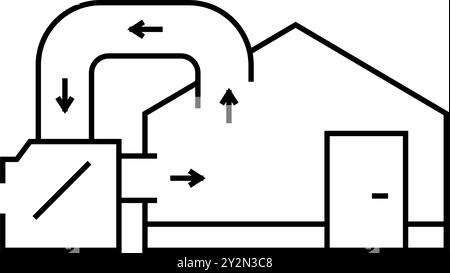 Abbildung des Symbols für die Rückluftleitung Stock Vektor