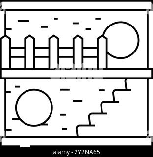 Hamster Haustier Linie Symbol Vektor Illustration Stock Vektor