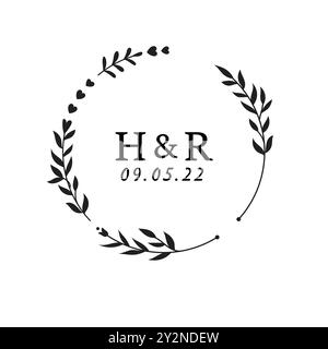 Kreis Bloral Rahmen und Grenzen Vektor Illustration, Kreis Rahmen für Hochzeitseinladungen, Poster, feminine Designs isoliert Stock Vektor