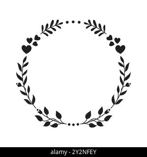 Kreis Bloral Rahmen und Grenzen Vektor Illustration, Kreis Rahmen für Hochzeitseinladungen, Poster, feminine Designs isoliert Stock Vektor