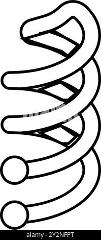 Abbildung des Symbols „Haarnadellinie schwenken“ Stock Vektor