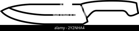 Abbildung des Symbols für die Kochmesser-Linie Stock Vektor