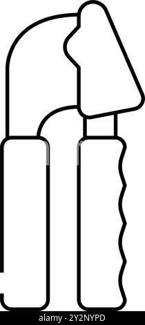 Abbildung des Symbols „Knoblauchpresse“ für die Küchenlinie Stock Vektor