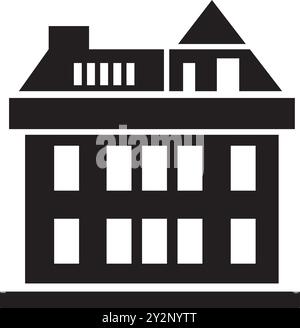 Vektorsymbol für Baugebäude. Stock Vektor