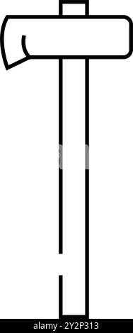 Darstellung des Symbols für das Aufteilen von Maul-Beilungslinien Stock Vektor