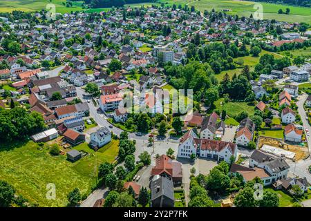 Blick auf die Region um Adelsried im Naturpark Augsburger Westwälder Stockfoto