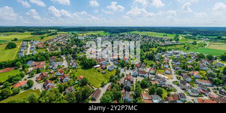 Blick auf die Region um Adelsried im Naturpark Augsburger Westwälder Stockfoto