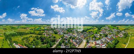 Blick auf die Region um Adelsried im Naturpark Augsburger Westwälder Stockfoto