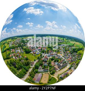 Blick auf die Region um Adelsried im Naturpark Augsburger Westwälder Stockfoto