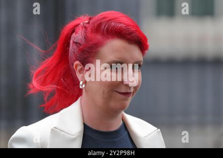 London, Vereinigtes Königreich, 3. September 2024. Louise Haigh, Parlamentsabgeordnete für Verkehr, verlässt Downing Street 10 nach der Kabinettssitzung. Stockfoto