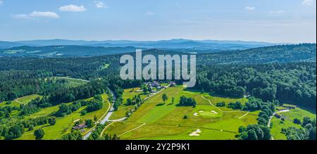 Sommerliche Natur im Bayerischen Wald rund um den Golfplatz bei Rusel Stockfoto