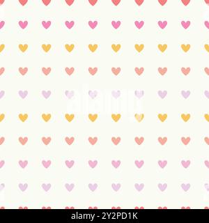 Einfaches Herz nahtloses Vektormuster. Hintergrund zum Valentinstag Stock Vektor